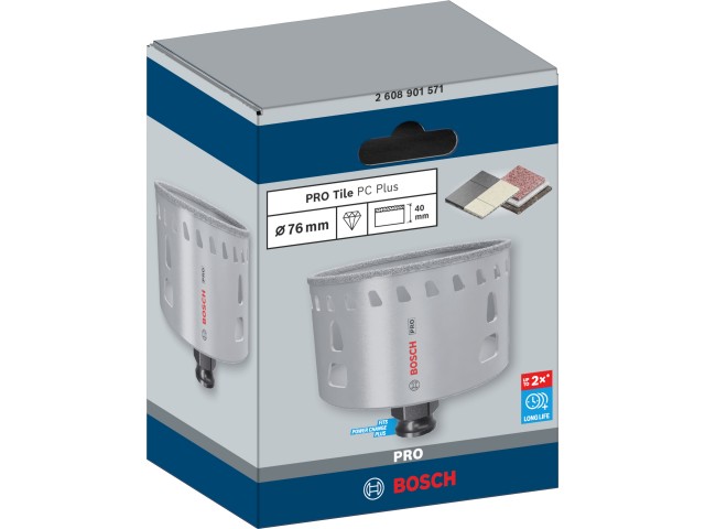 Žaga za izrezovanje lukenj Bosch PRO Tile PC Plus, 76mm, 2608901571